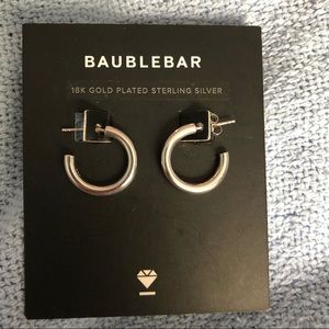 NWT BaubleBar Sterling Silver Hoops